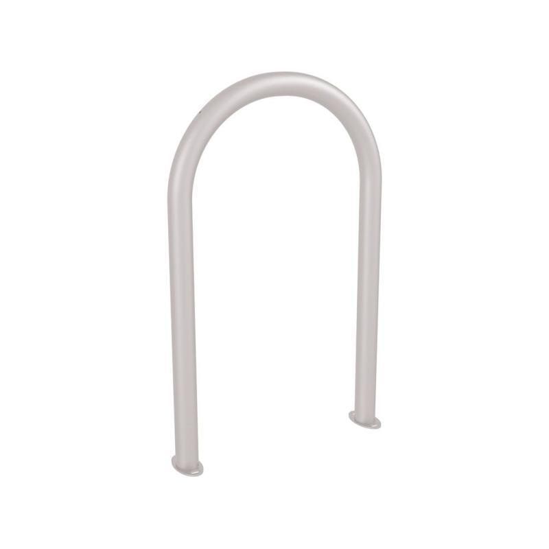 Fahrradbügel, Anlehnbügel, Büroklammerform, universell, Stahlrohr, auf Bodenplatten, 1.000 x 625 mm (HxB), beschichtet, Farbe wählbar