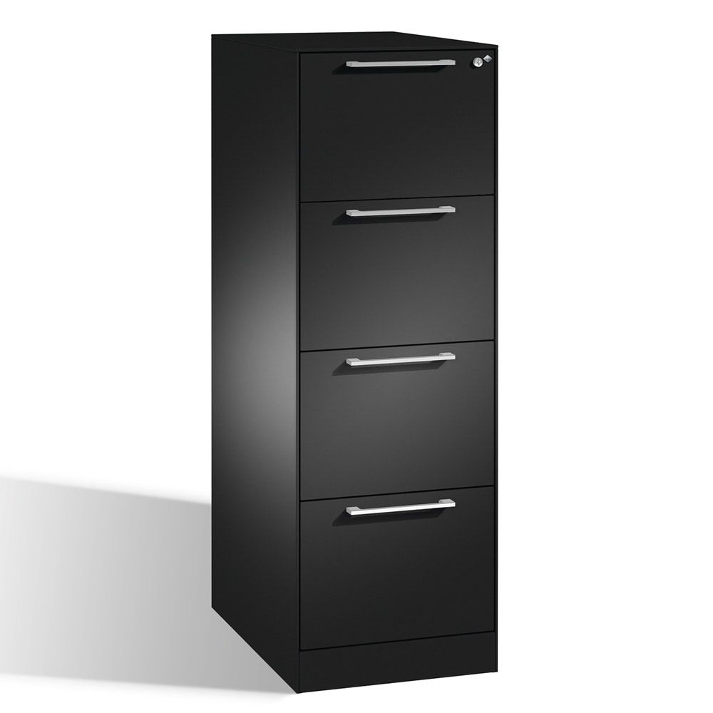 Hängeregistratur, Hängeregisterschrank, Aktenschrank, Büroschrank, DIN A4, 4 Auszüge, 1-bahnig, Farbe wählbar, 1.298 x 440 x 600 mm (HxBxT)