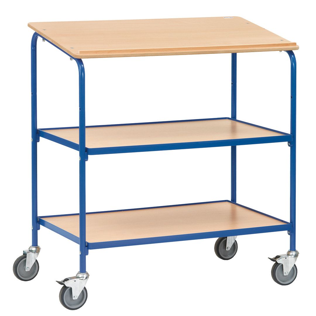 Fetra - Rollpult - Tragkraft 100 kg - (HxBxT) 1.195 x 1.000 x 600 mm - 2 Böden