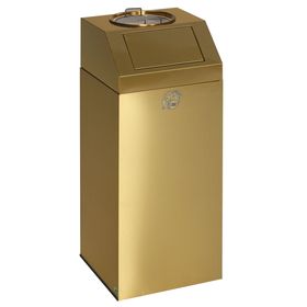 Abfalleimer mit Ascher - Messing - Volumen: 82 l - 790 x 380 x 380 mm (HxBxT) - Aschereinsatz wählbar