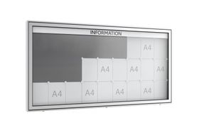 Aluminium Schaukasten, Werbekasten, Außenbereich, Magnetrückwand, Wand- und Ständermontage, Sicherheitsschloss, 1.060 x 2.000 mm (HxB)