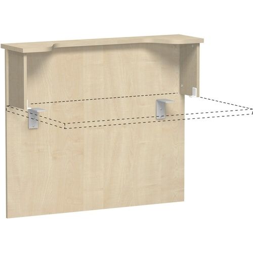 Anbau Thekenelement, Anbaumodul, Monitorausschnitt, 25 mm Dreischicht-Feinspan, 1.025 x 1.200 x 300 mm (HxBxT), Dekor Ahorn