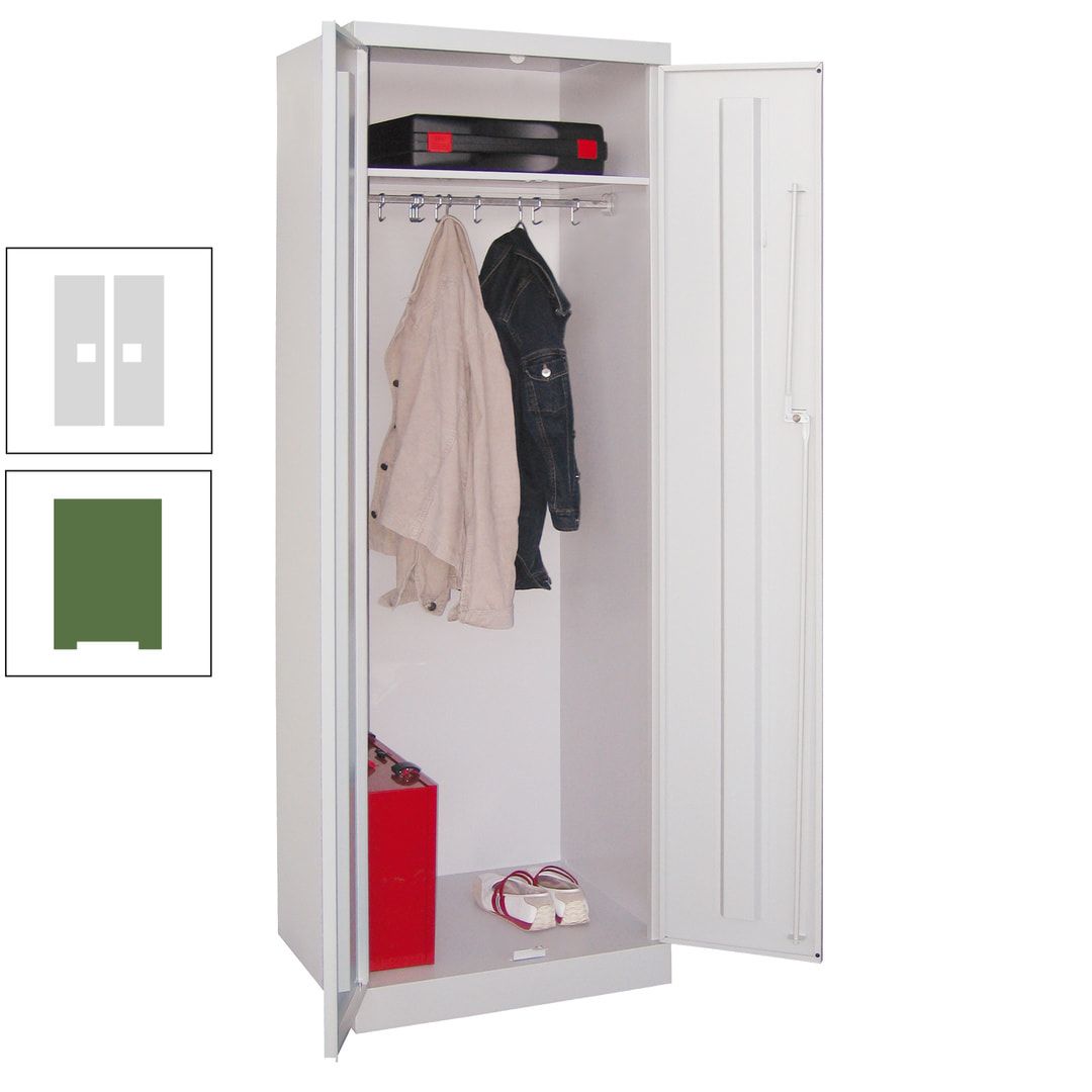 Garderobenschrank - 1 Fachboden - Kleiderstange - 1.800x600x500 mm (HxBxT) - Zylinderschloss - anthrazitgrau