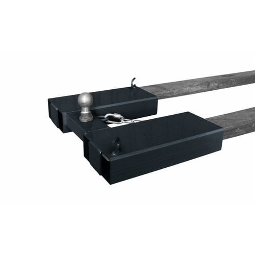 Rangierhilfe für Stapler, Kettensicherung, Kupplungskugel, pulverbeschichtet, stabile Einfahrtaschen,160 x 540 x 410 mm (HxBxT), Farbe anthrazitgrau