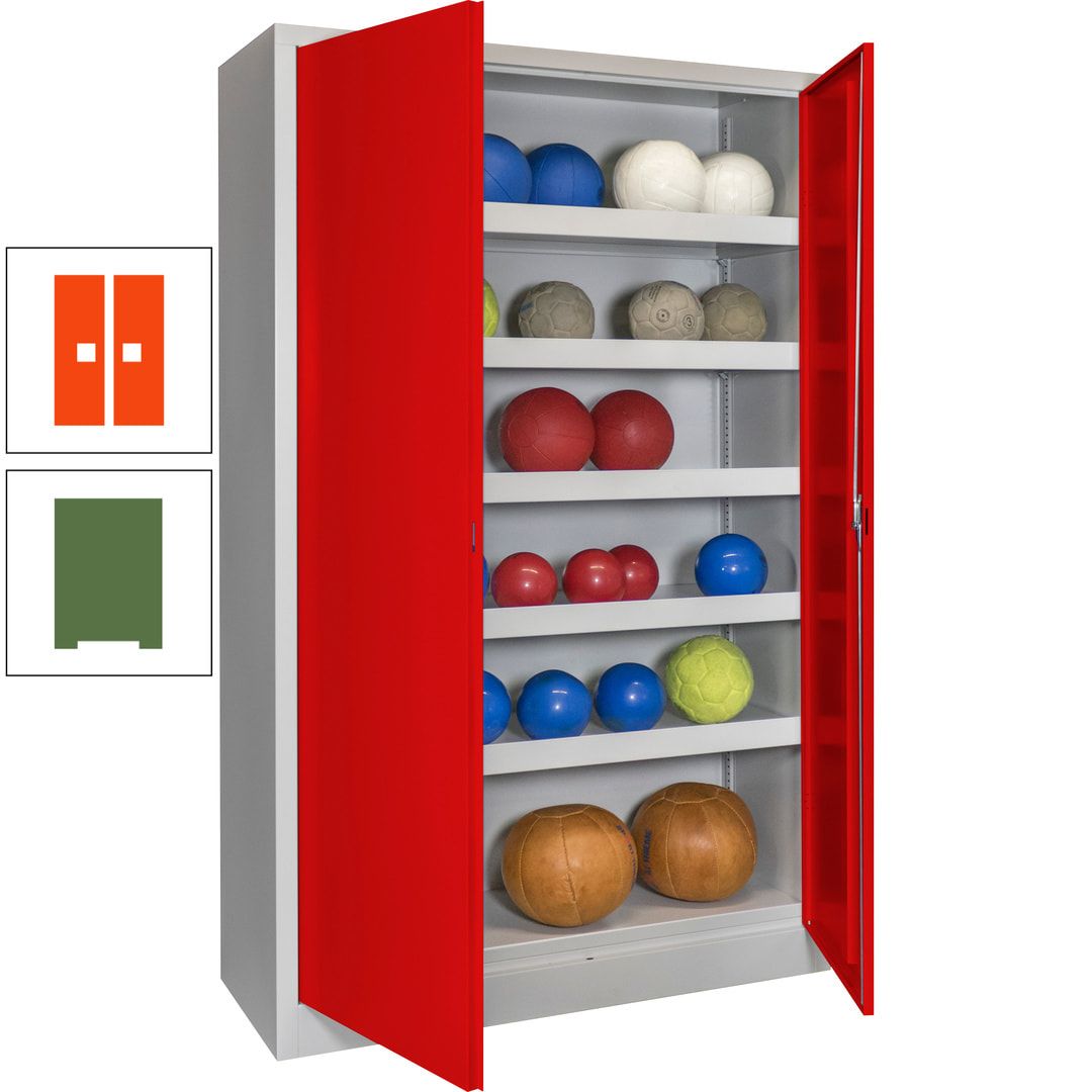 Ballschrank - Vollblechtüren - 5 Böden - 1.950x1.200x500 mm (HxBxT) - anthrazitgrau