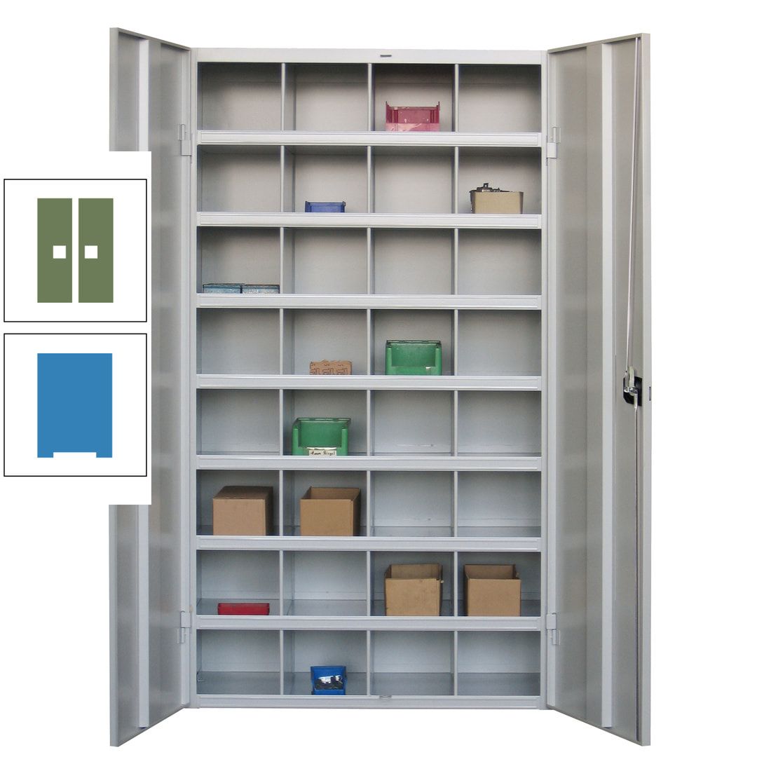 Fächerschrank - Sortierstation - Büroschrank - 32 Fächer - 1.800 x 1.000 x 530 mm (HxBxT) - Materialschrank - anthrazitgrau