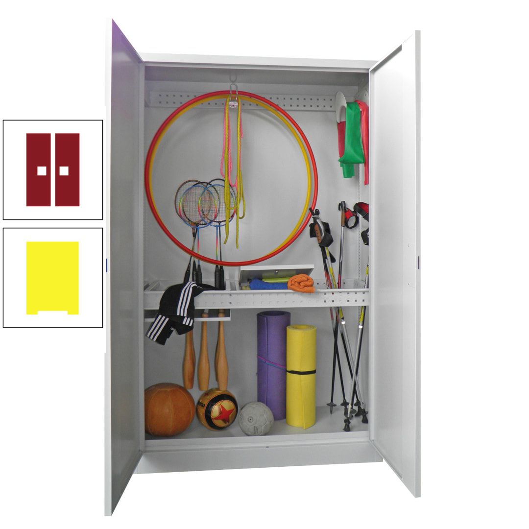 Sportschrank - Vollblechtüren - Variante 1 - 1.950x1.200x500 mm (HxBxT) - anthrazitgrau