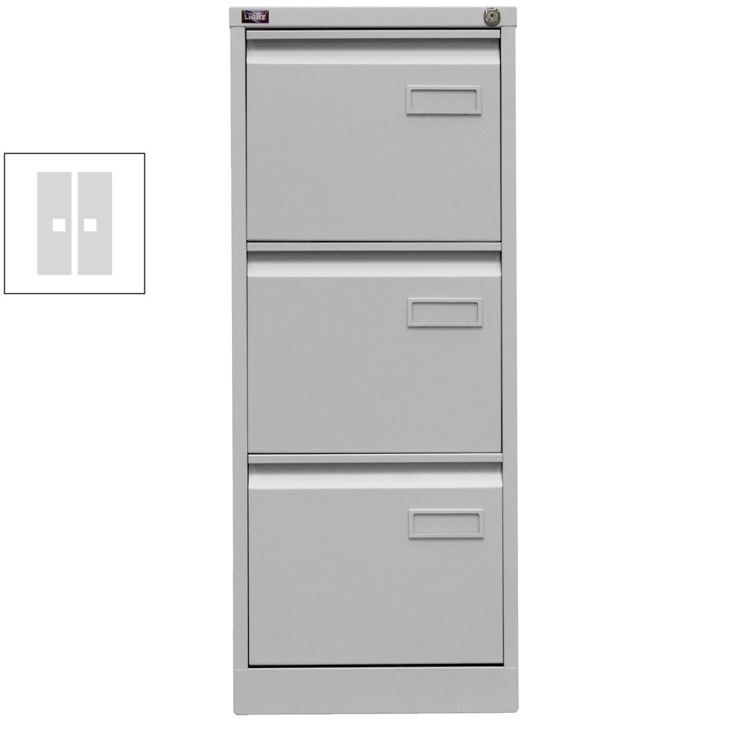 Bisley Light Hängeregistraturschrank - 2 Schubladen - einbahnig - Farbe blau