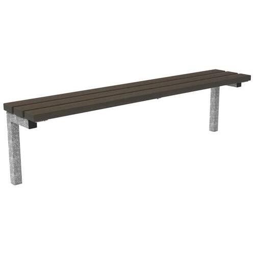 Parkbank, Gartenbank, Bambus Sitzleisten, zum Einbetonieren, Farbe Bambus dunkel, 470 x 1.770 mm (HxB)