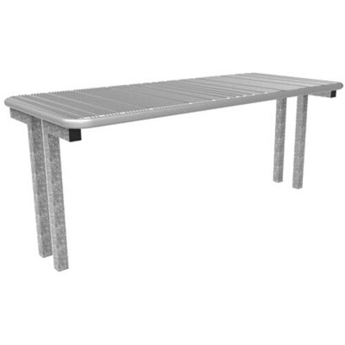 Drahtgitter-Tisch für Außenbereich, zum Einbetonieren, Farbe anthrazitgrau, 730 x 1.795 x 770 mm (HxB)