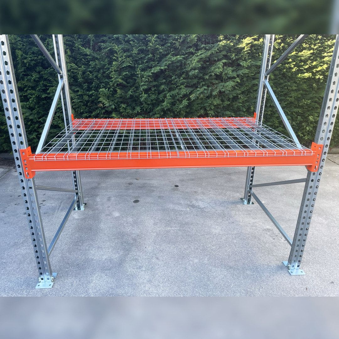 10 x Drahtgitterboden für Palettenregale, Fachbreite 1.800 mm, Tiefe 1.100 mm, vorverzinkt, 1.000 kg je Quadratmeter, Regalgitterelement Gittereinlage