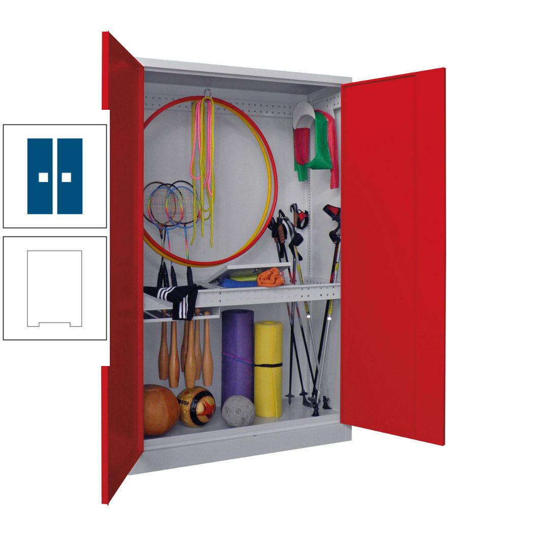 Sportschrank - Vollblechtüren - 1.950x1.200x500 mm (HxBxT) - anthrazitgrau