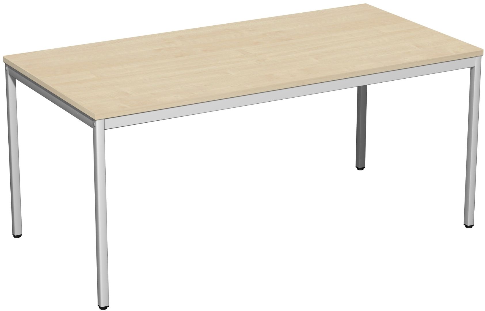 Schreibtisch - 4-Fuß Eco - Bürotisch - 720 x 1.000 x 800 mm (HxBxT) - Gestell lichtgrau - Ahorn
