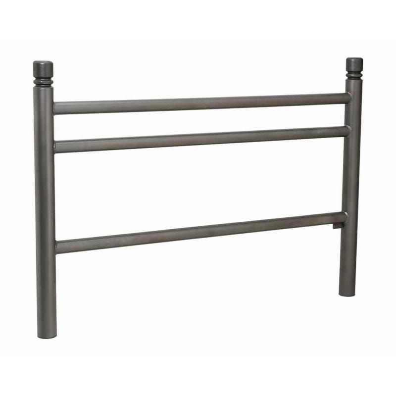 Geländer 3 Stahlrohre - 1.000 x 1.572 mm - Pfosten mit Edelstahlkopf - Farbe enzianblau - Außengeländer Systemgeländer
