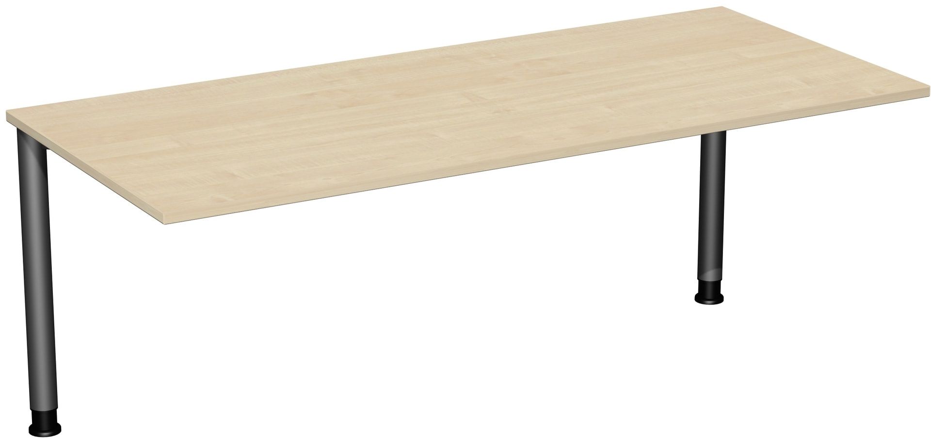 Schreibtisch - 4-Fuß Flex - Bürotisch - Höhe 680-800 mm - 1.000 x 800 mm (BxT) - Gestell anthrazit - Ahorn