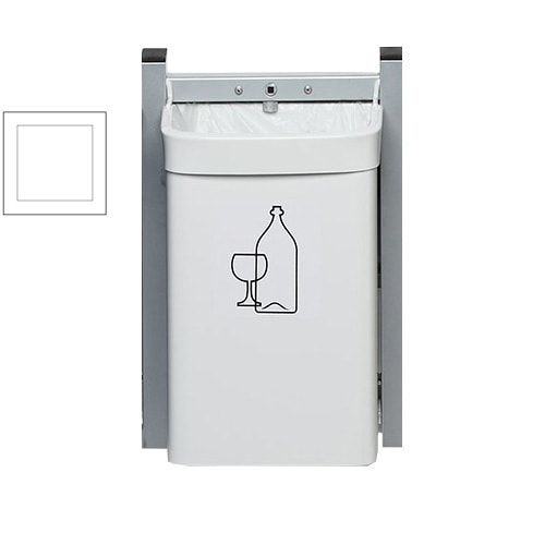 Wertstoffsammler für die Wandbefestigung - 15 l - 425 x 310 x 230 mm (H x B x T) - Piktogramm Glas - grün