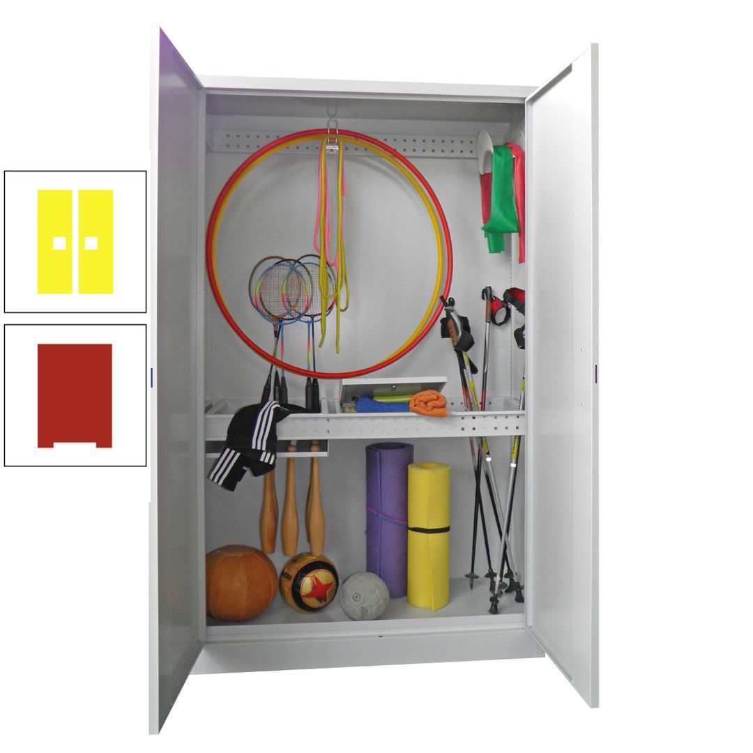 Sportschrank - Vollblechtüren - Variante 1 - 1.950x1.200x500 mm (HxBxT) - anthrazitgrau