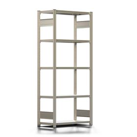 Haushaltsregal mit Tiefenriegel - 150 kg - 2.000 x 875 x 400 mm (HxBxT) - 5 Böden - erweiterbar - Steckregal BERT
