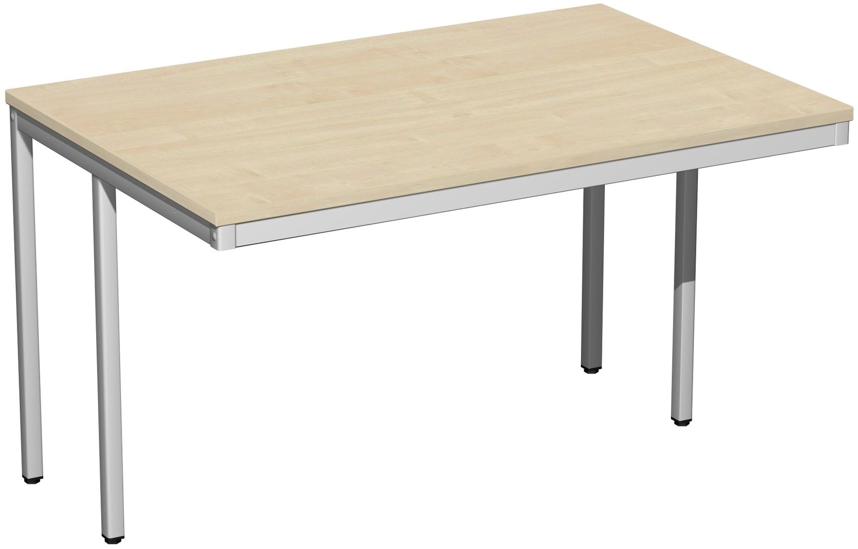 Schreibtisch - 4-Fuß Eco - Bürotisch - 720 x 1.000 x 800 mm (HxBxT) - Gestell lichtgrau - Ahorn