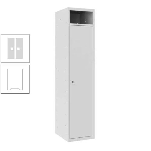 Wäschesammelschrank, Wäscheschrank, Einwurfschlitz, Zylinderschloss, 1.800 x 400 x 500 mm (HxBxT), Korpus anthrazitgrau, Front anthrazitgrau