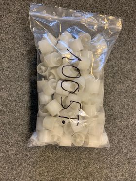 Gebrauchte Röllchen aus Kunststoff für Durchlaufregal - Röllchenleiste - Kommissionierregal - 100 Stück - weiß
