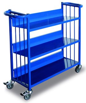 Bücherwagen - 150 kg Traglast - 900 x 300 x 1.085 mm - 3 Etagen