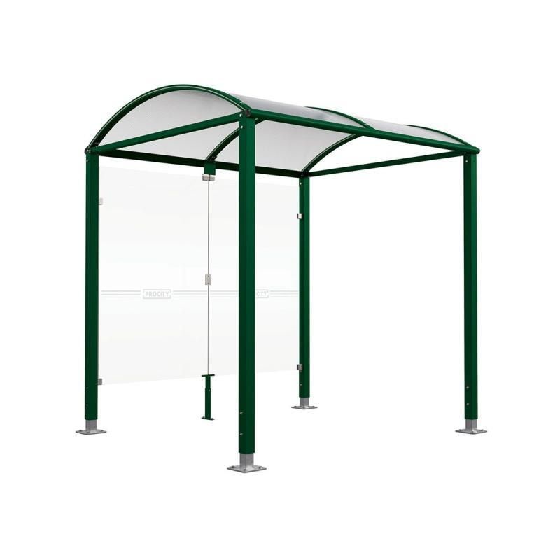 Fahrradunterstand, Fahrradüberdachung, Erweiterung, ESG, 2.635 x 2.500 x 2.090 mm (HxBxT), Bodenplatten, höhenverstellbar, Farbe enzianblau