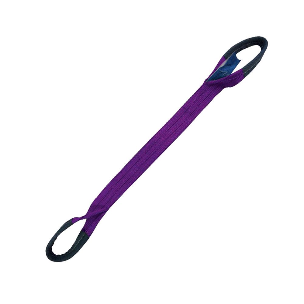 Doppellagiges Hebeband aus Polyester, für Hebezeuge, Kranarme, Stapler, Krane, Traglast 1.000 kg, Länge 2 mm, Farbe Violett, hitzebeständig