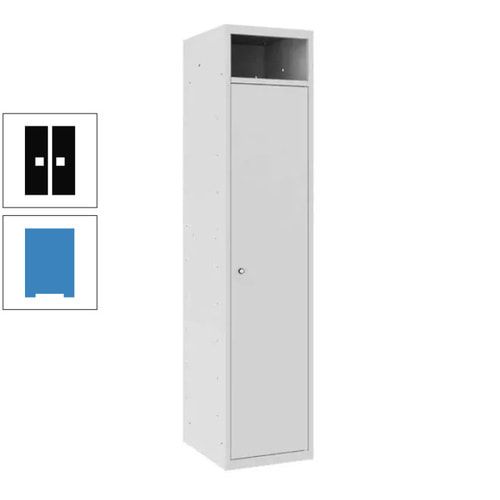Wäschesammelschrank, Wäscheschrank, Einwurfschlitz, Zylinderschloss, 1.800 x 400 x 500 mm (HxBxT), Korpus anthrazitgrau, Front anthrazitgrau
