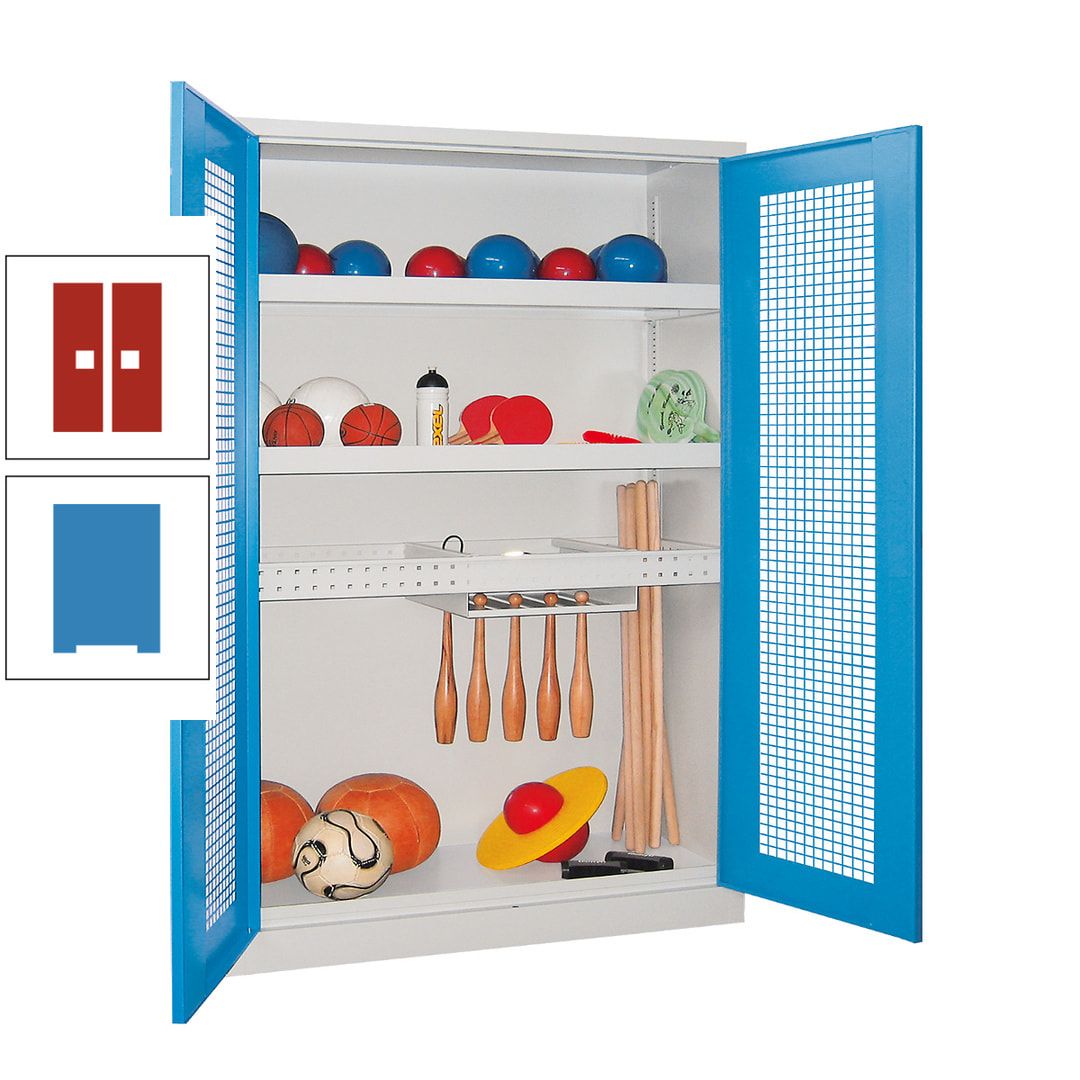 Sportschrank - Vollblechtüren - Variante 2 - 1.950x1.200x500 mm (HxBxT) - anthrazitgrau