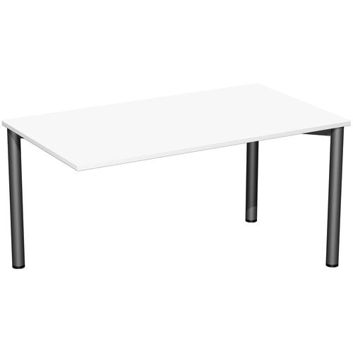 Schreibtisch - 4-Fuß Flex - Bürotisch - 720 x 1.000 x 800 mm (HxBxT) - Gestell anthrazit - Ahorn