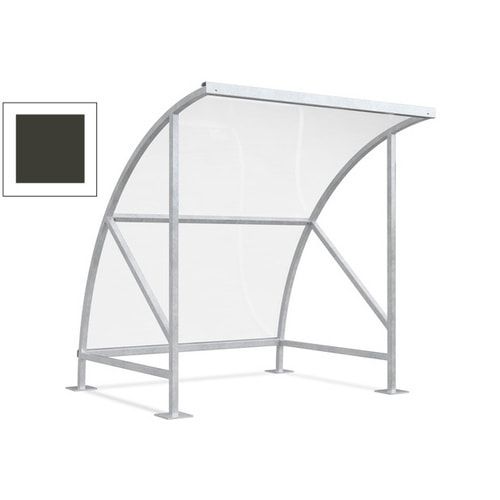 Fahrradunterstand - Fahrradgarage mit Bogendach - Stahl und Kunststoff - 2.290 x 2.090 x 2.100 mm (HxBxT) - Farbe Achatgrau