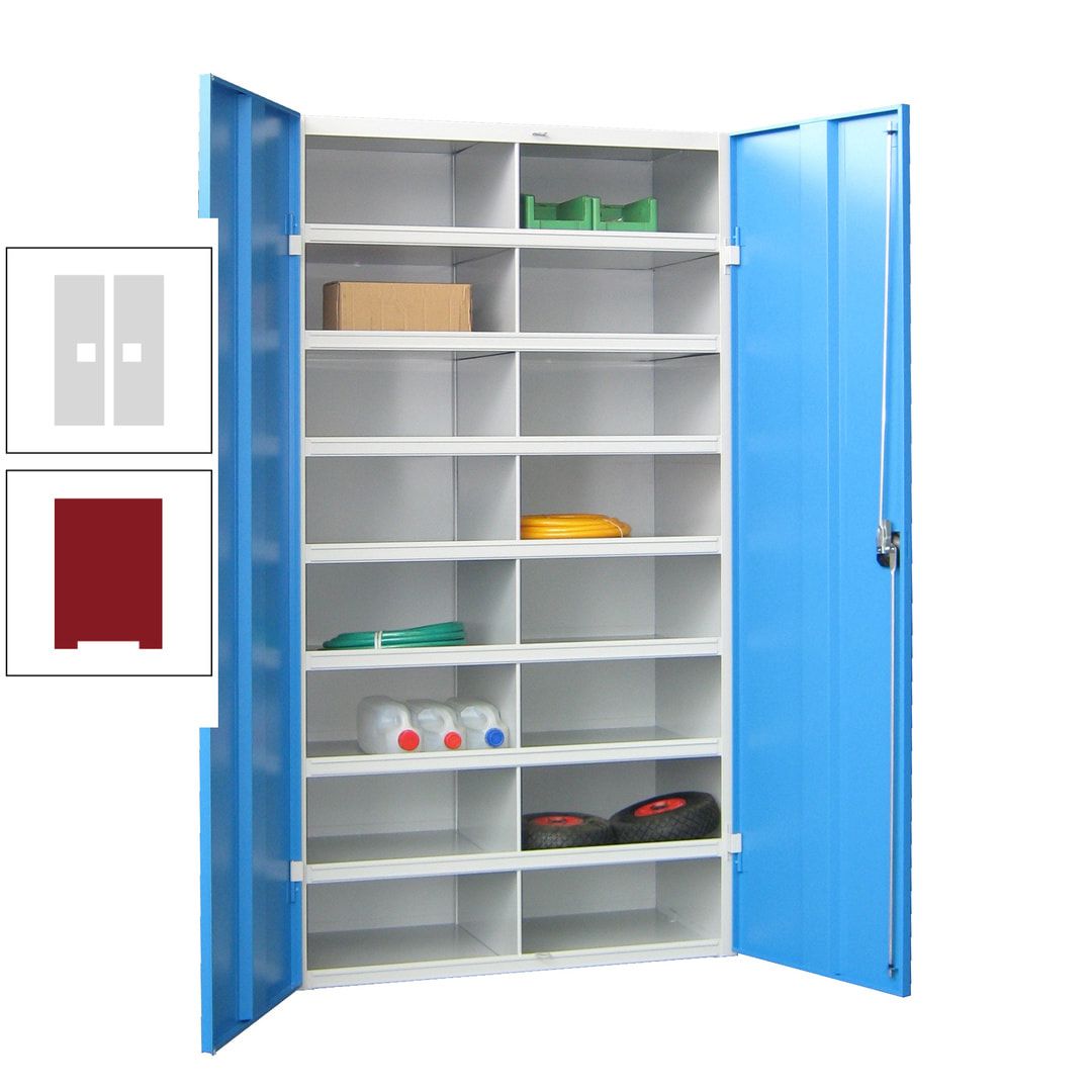 Aktenschrank - Fächerschrank - Sortierstation - 16 Fächer - Büroschrank - Dokumentenablage - 1.800 x 1.000 x 530 mm (HxBxT) - anthrazitgrau