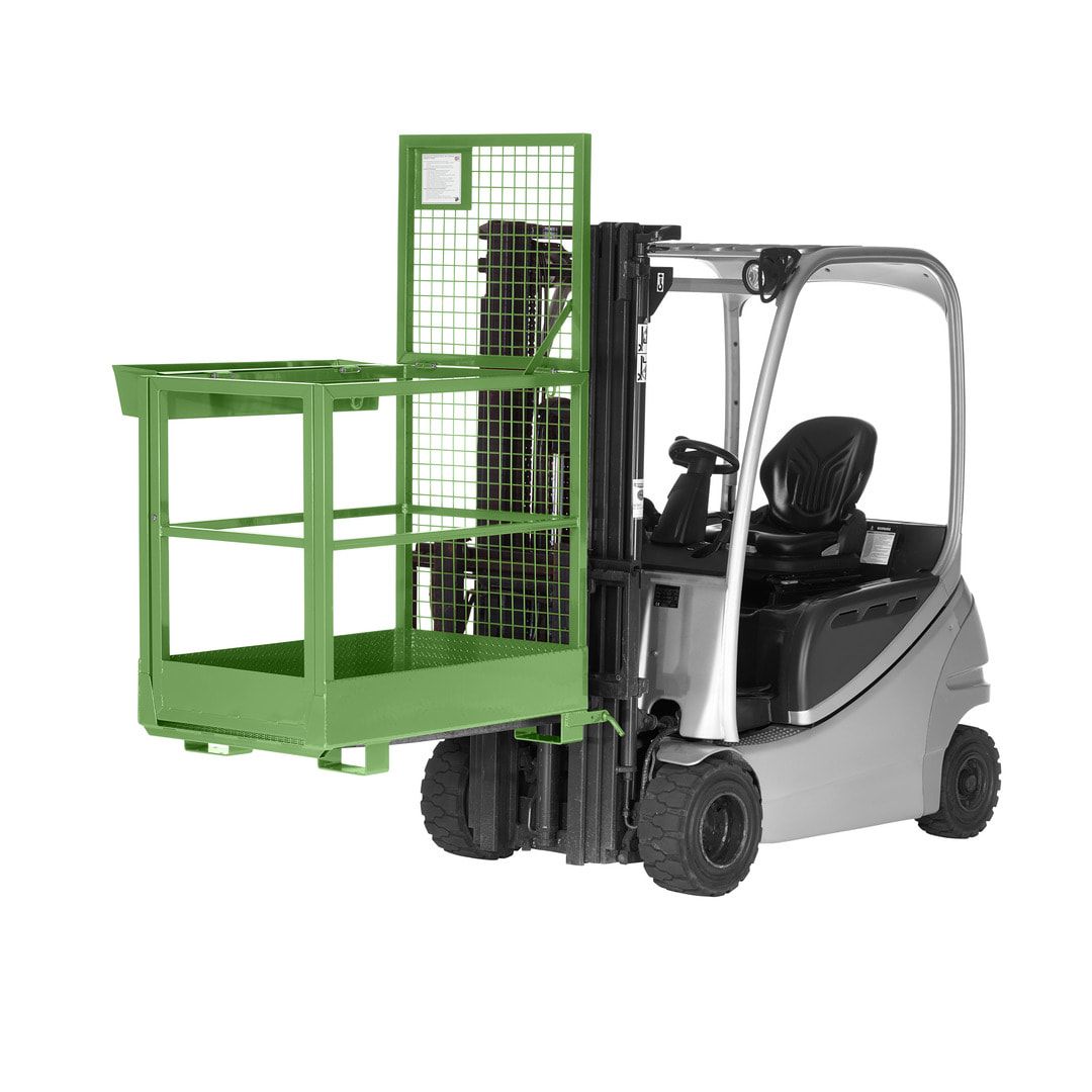 Arbeitskorb für Gabelstapler - Arbeitsbühne - Montagebühne - Staplerkorb - Traglast 300 kg - 1.910 x 800 x 1.200 mm - enzianblau