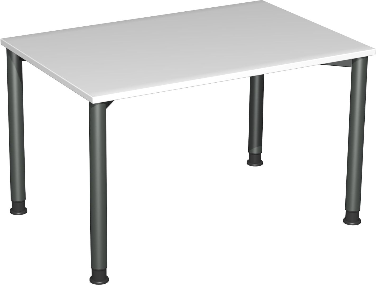 Schreibtisch - 4-Fuß Flex - Bürotisch - Höhe 680-800 mm - 1.200 x 600 mm (BxT) - Gestell anthrazit - Ahorn