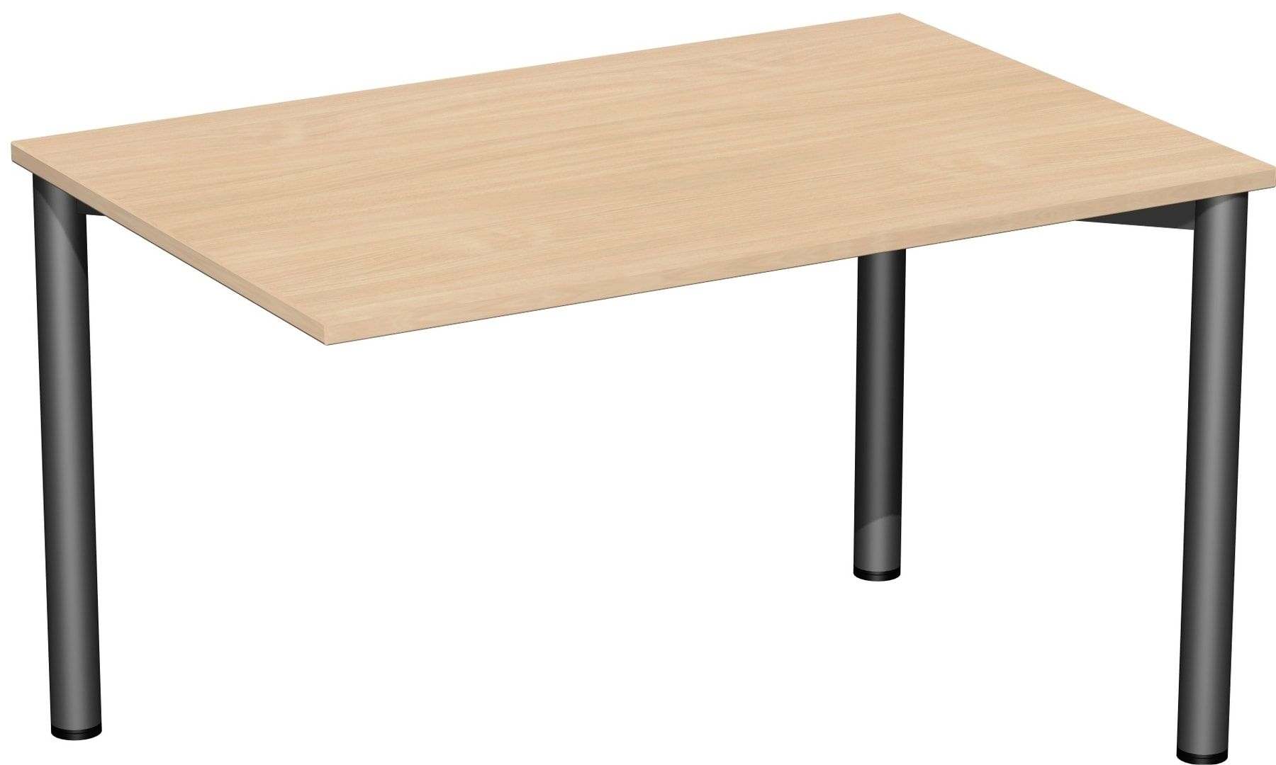 Schreibtisch - 4-Fuß Flex - Bürotisch - 720 x 1.200 x 600 mm (HxBxT) - Gestell anthrazit - Ahorn
