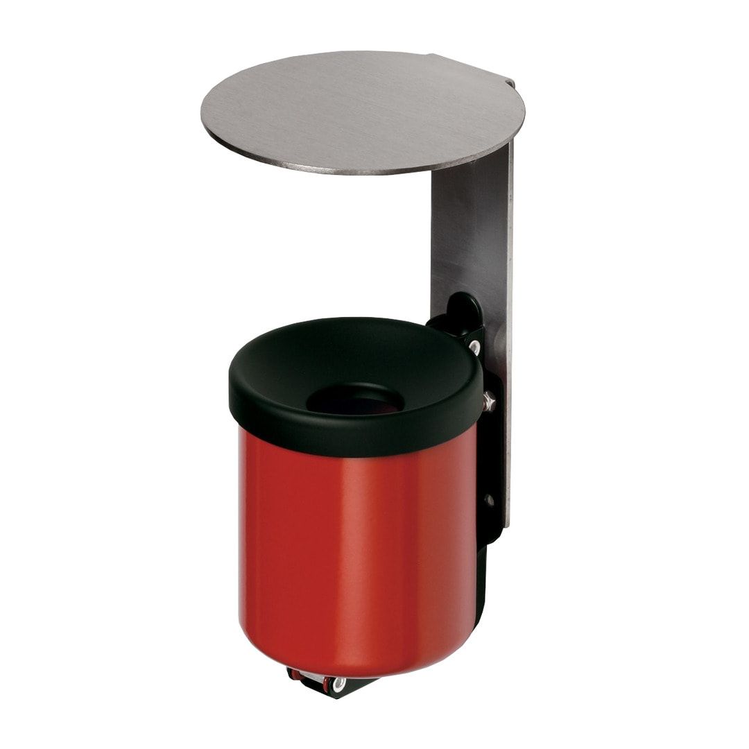 Wandascher - Volumen 0,6 l - 100 x 90 x 120 mm (HxBxT) - Edelstahl