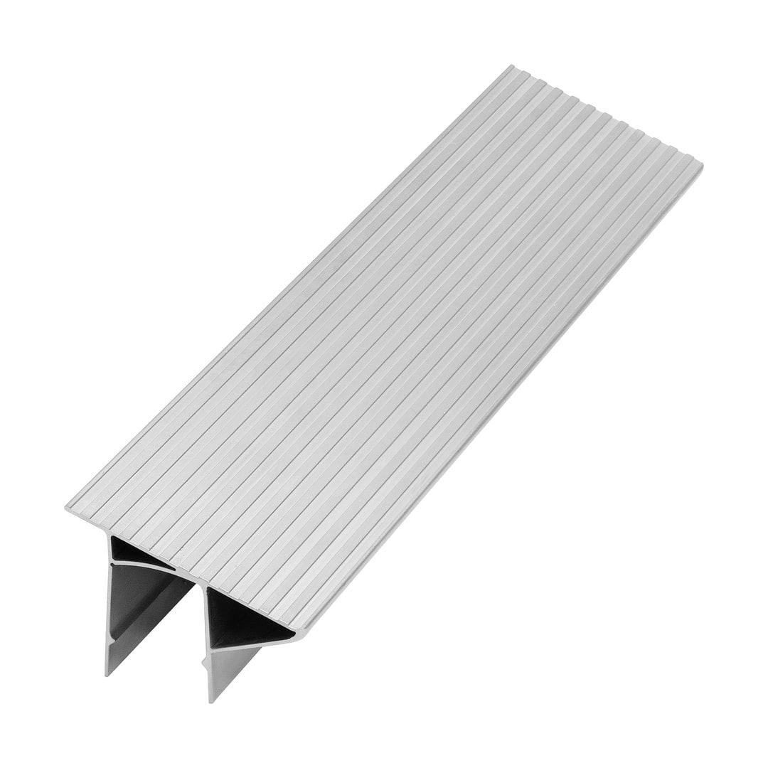 Aufsetzstufen für Glasreinigerleitern, 1 Stück, Breite 285 mm, Aluminium, für 30 x 31 mm Sprossen, Selbstmontage, inkl. Befestigungsmaterial