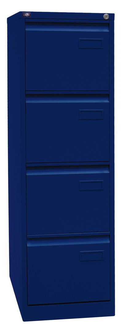 Bisley Light Hängeregistraturschrank - 2 Schubladen - einbahnig - Farbe blau