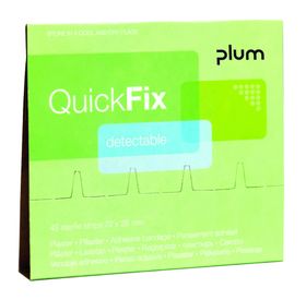 45 Pflaster blau detektierbar, Nachfüllset für ultraMEDIC Pflasterspender, Pflastermaß 72 x 25 mm (BxT), einzeln verpackt