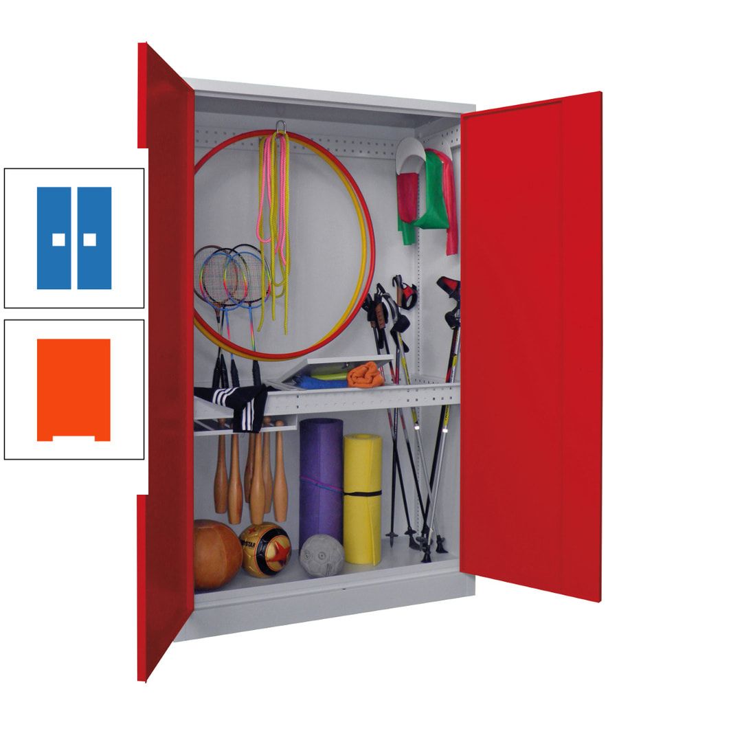 Sportschrank - Vollblechtüren - 1.950x1.200x500 mm (HxBxT) - anthrazitgrau