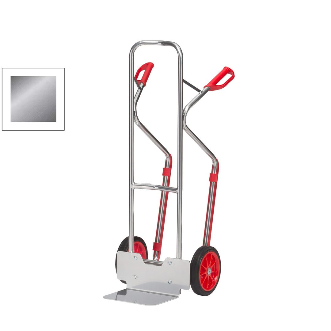 Fetra - Alukarre - 200 kg - Schaufel 320 x 250 (BxT) mm - Kunststoff-Gleitkufen - Luftbereifung