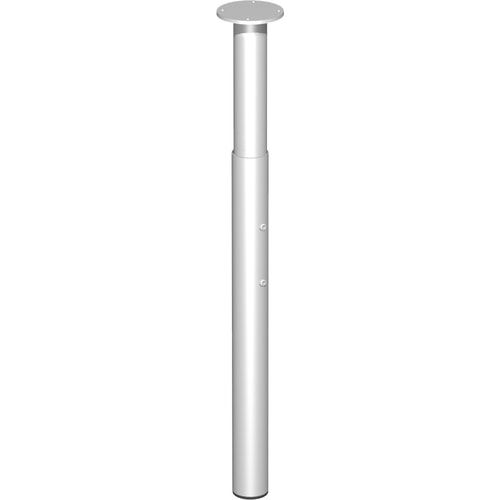 Einzelstützfuß Rundrohr, höhenverstellbar 680-820mm, Durchmesser 50mm, silber