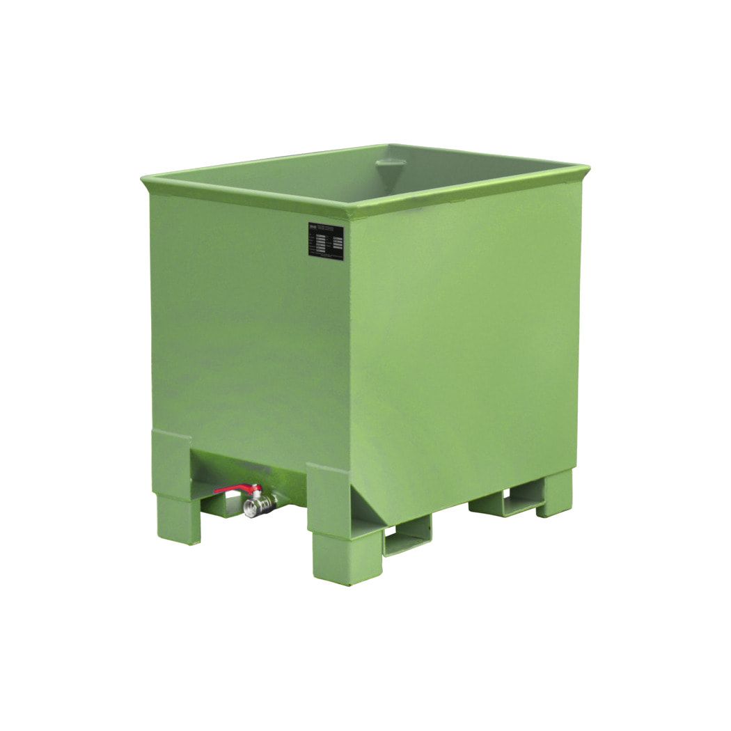 Spänekasten - 3-fach stapelbar - Volumen 300 l - Traglast 500 kg - 795 x 840 x 620 mm (HxBxT) - feuerrot