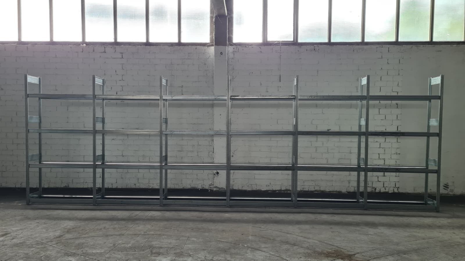 Gebrauchtes Räderregal Reifenregal - 250 kg - 2.500 x 5.306 x 400 mm (HxBxT) - 4 Ebenen - 6 Felder Set - Steckregal BERT