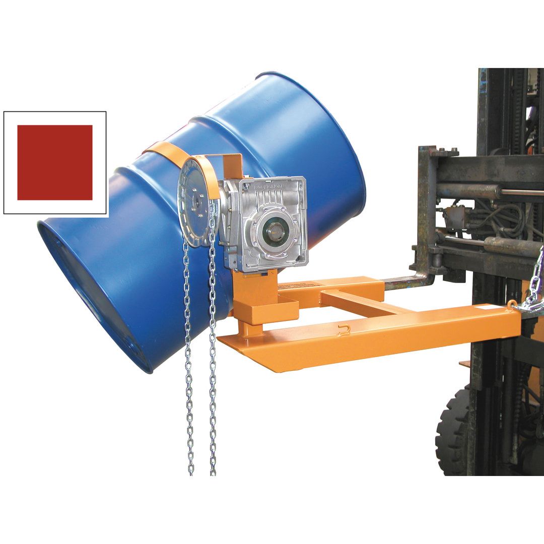 Fasskipper - Fassdurchmesser 560 mm - 360 kg - Endloskette - feuerrot