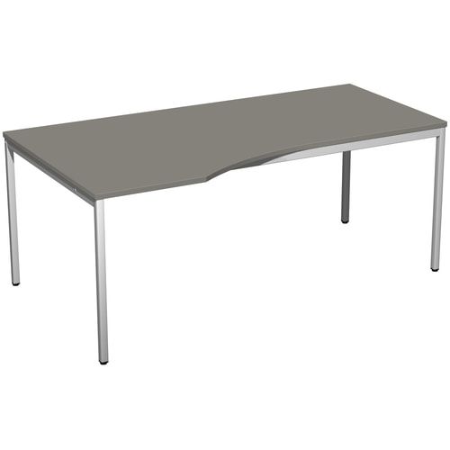 Schreibtisch - 4-Fuß Eco - Eckschreibtisch links- 720 x 1.800 x 1.000 mm (HxBxT) - Gestell lichtgrau - Ahorn