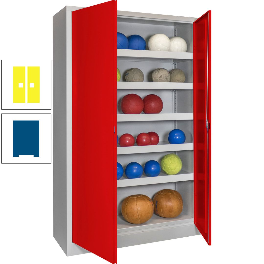 Ballschrank - Vollblechtüren - 5 Böden - 1.950x1.200x500 mm (HxBxT) - anthrazitgrau