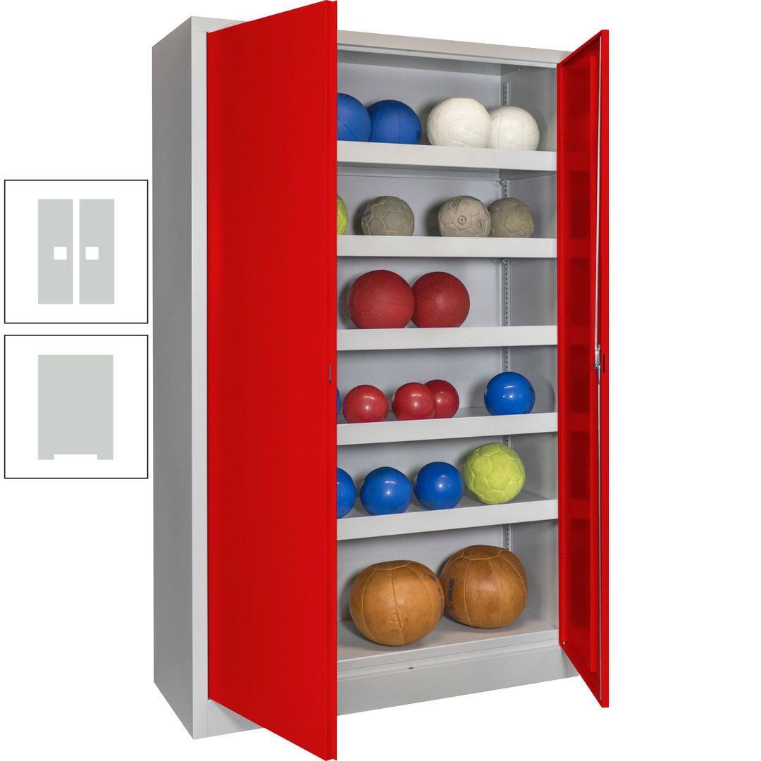 Ballschrank - Vollblechtüren - 5 Böden - 1.950x1.200x500 mm (HxBxT) - anthrazitgrau