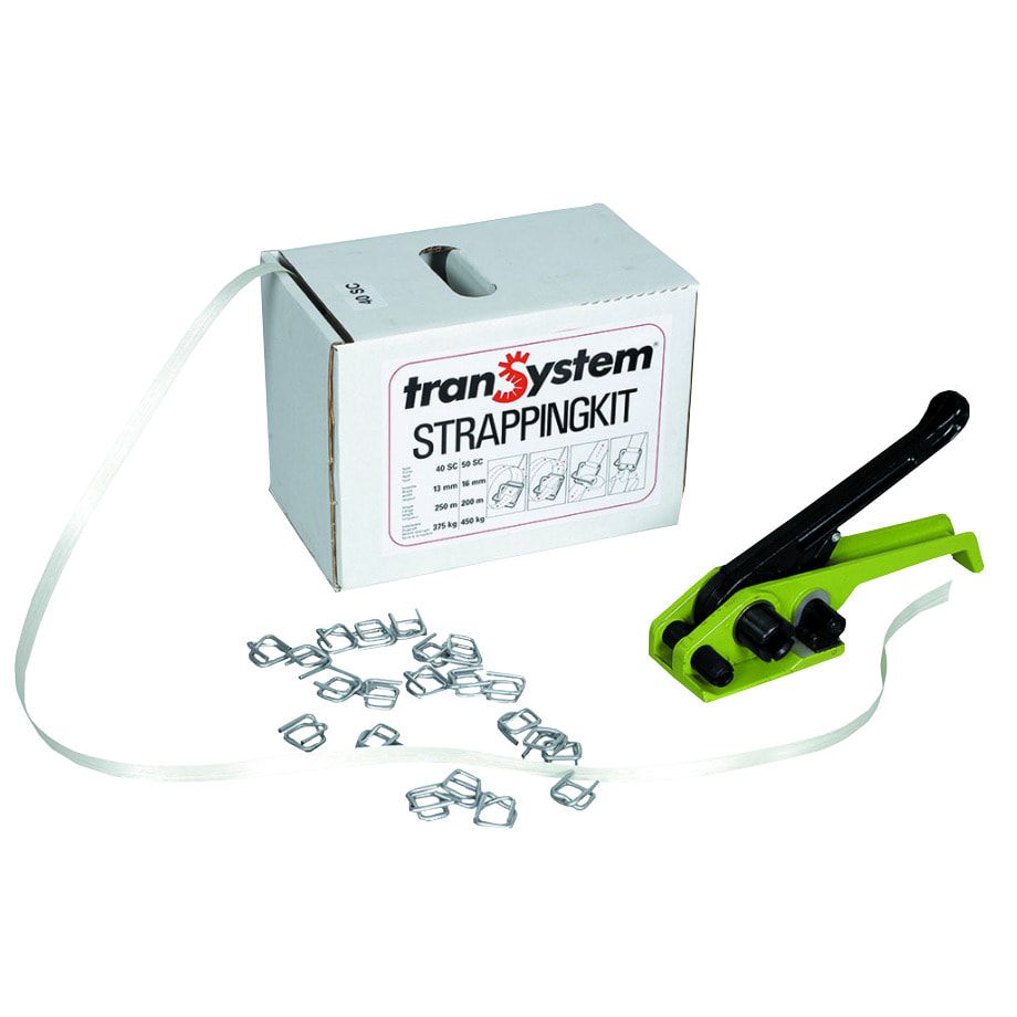 Umreifungs-Set - Polyester Kraftband - Bandbreite 13 mm - Spanner - Bandlänge 250 m